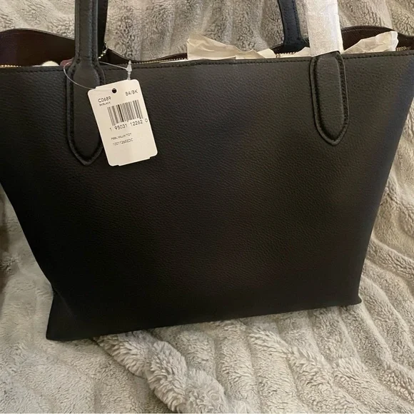 Coach Willow Leather Tote Bag - Black - NWT